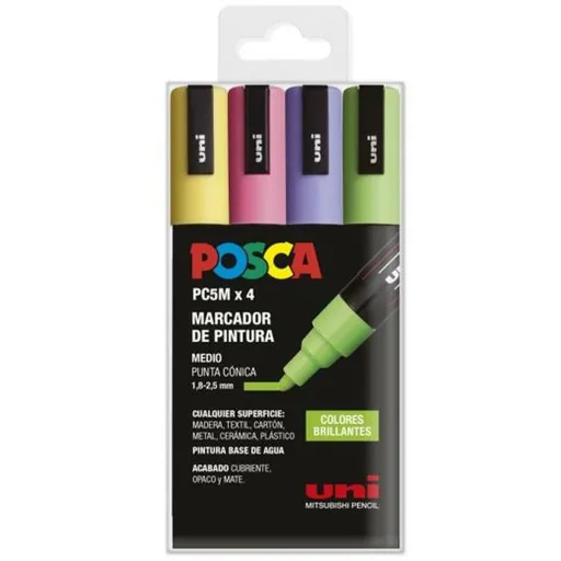 Conjunto de Marcadores POSCA PC-5M Bright 4 Peças