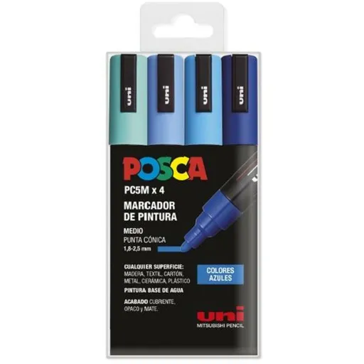 Conjunto de Marcadores POSCA PC-5M Azul Multicolor