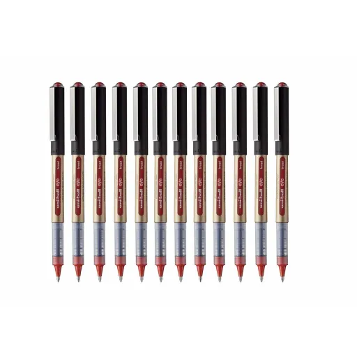 Esferográfica de Tinta Líquida Uni-Ball Rollerball Eye Broad UB-150 Vermelho 1 mm (12 Peças)