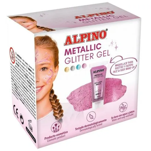 Maquilhagem para Crianças Alpino Gel Purpurina Cor de Rosa