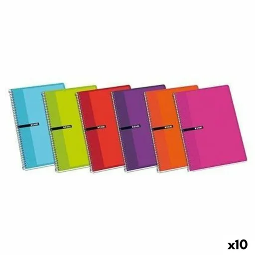 Caderno ENRI Tampa Macia 80 Folhas 21,5 x 15,5 cm (10 Unidades)