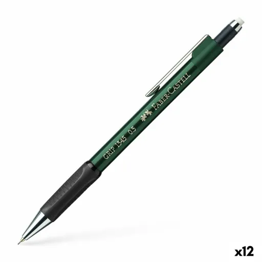 Porta-Minas Faber-Castell Grip 1345 Verde 0,5 mm (12 Unidades)