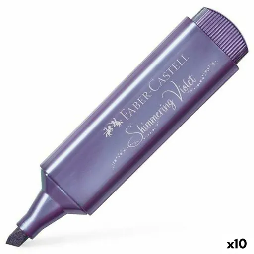 Marcador Fluorescente Faber-Castell Textliner 46 Violeta 10 Unidades