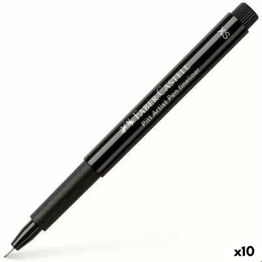 Rotulador Permanente Faber-Castell Pitt Artist Rotulador Permanente Preto (10 Unidades)