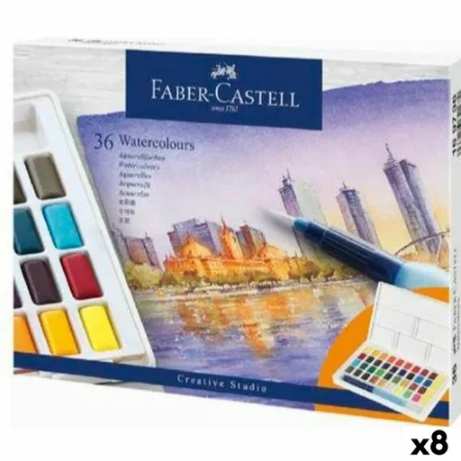 Conjunto de Pintura Aguarela Faber-Castell Creative Studio (8 Unidades)