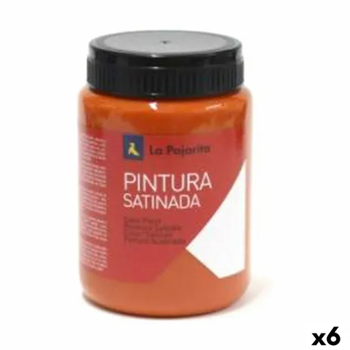 Têmpera La Pajarita L-06 6 Peças Acetinado Escolar Laranja