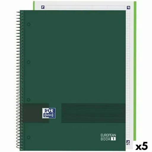 Caderno Oxford European Book Write&Erase Verde Militar A4 (5 Unidades)