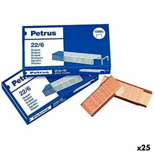 Grampos Petrus 22/6 6 mm (25 Unidades)