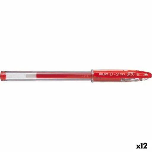 Esferográfica de Gel Pilot G-3 Grip Vermelho 0,5 mm (12 Unidades)