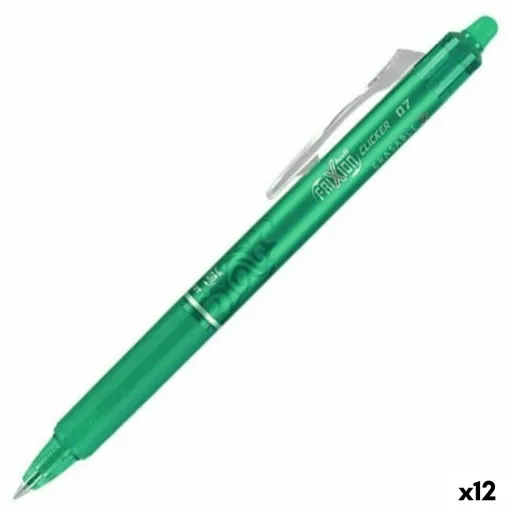 Caneta Pilot Frixion Clicker Tinta Apagável Verde 0,4 mm (12 Unidades)