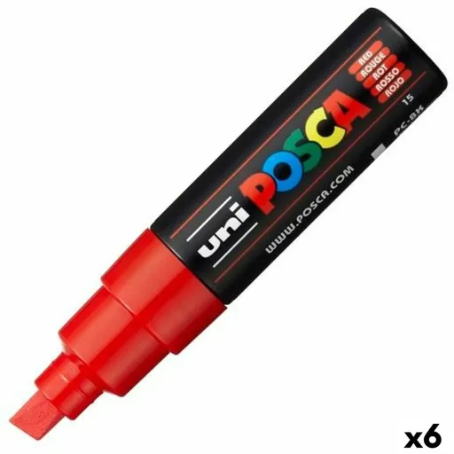 Rotulador POSCA PC-8K Vermelho (6 Unidades)