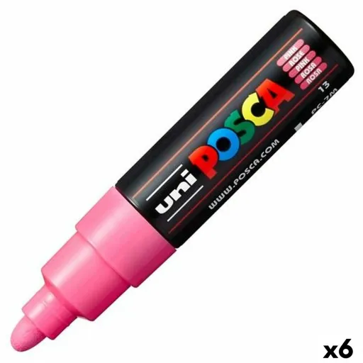 Marcador POSCA PC-7M Cor de Rosa (6 Unidades)