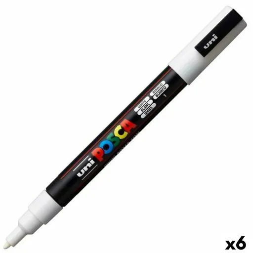 Marcador POSCA PC-3M Branco (6 Unidades)