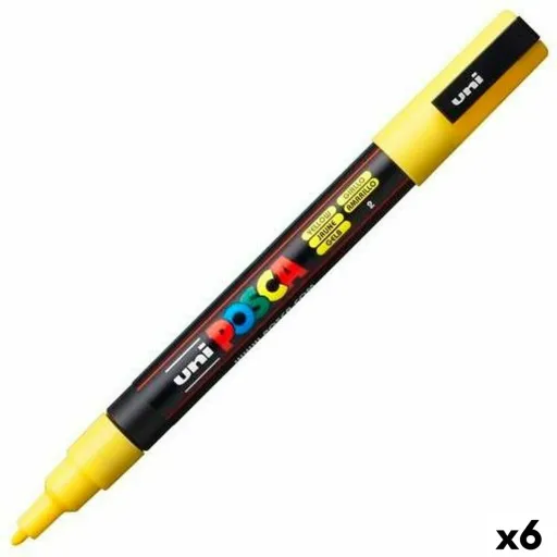 Marcador POSCA PC-3M Amarelo (6 Unidades)