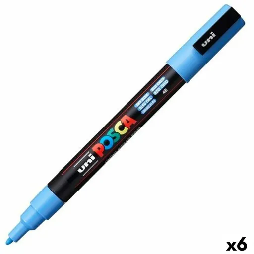 Rotulador POSCA PC-3M Azul Celeste (6 Unidades)