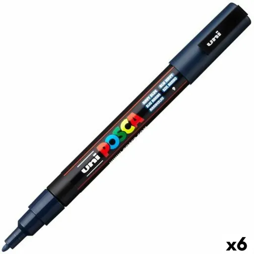 Marcador POSCA PC-3M Azul Marinho (6 Unidades)