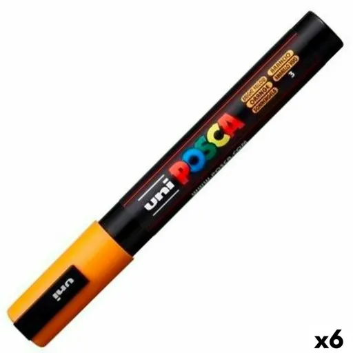 Rotuladores POSCA PC-5M Laranja (6 Unidades)