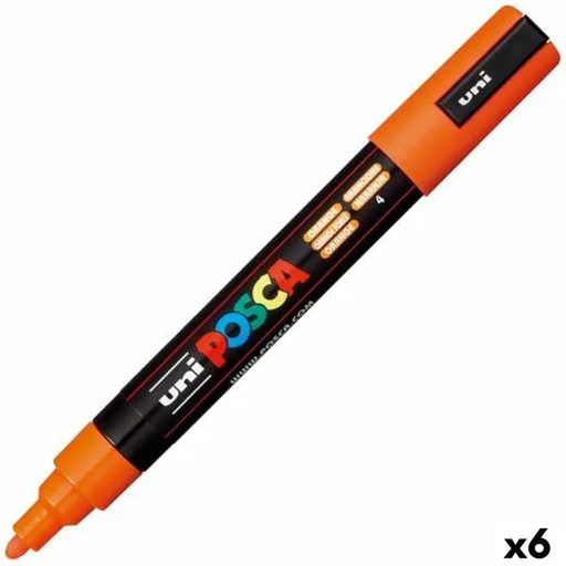 Rotuladores POSCA PC-5M Laranja (6 Unidades)