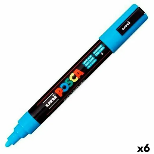 Rotuladores POSCA PC-5M Azul Claro (6 Unidades)