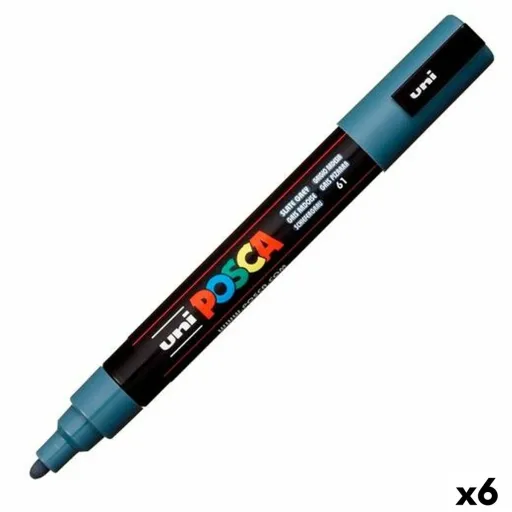 Rotuladores POSCA PC-5M Cinzento Escuro (6 Unidades)