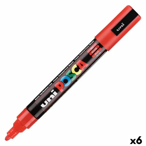 Marcador POSCA PC-5M Vermelho (6 Unidades)