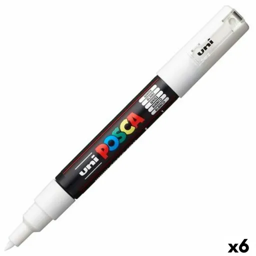 Rotuladores POSCA PC-1M Branco Preto (6 Unidades)