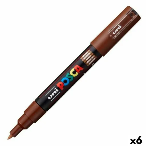 Rotuladores POSCA PC-1M Castanho (6 Unidades)