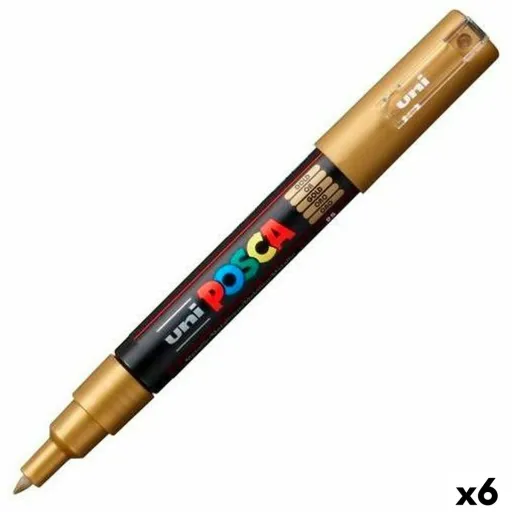 Rotuladores POSCA PC-1M Dourado (6 Unidades)