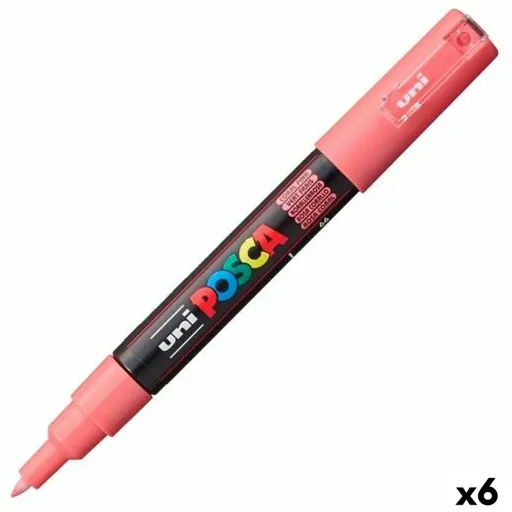 Marcador POSCA PC-1M Coral Cor de Rosa (6 Unidades)