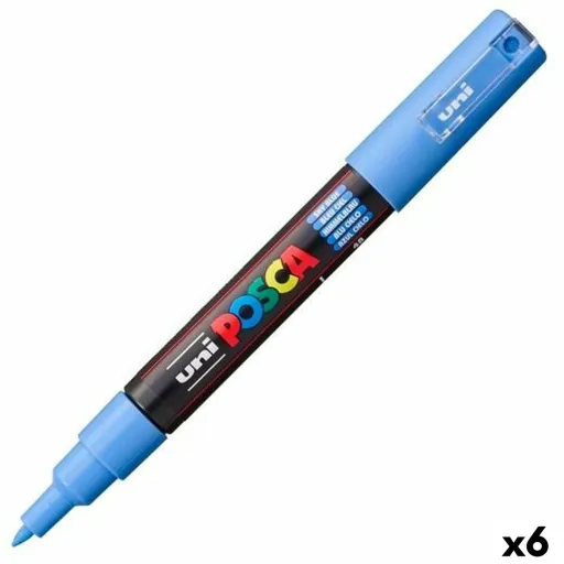 Rotuladores POSCA PC-1M Azul Celeste (6 Unidades)