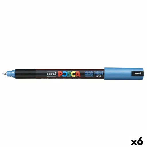 Marcador POSCA PC-1MR Metálico Azul (6 Unidades)