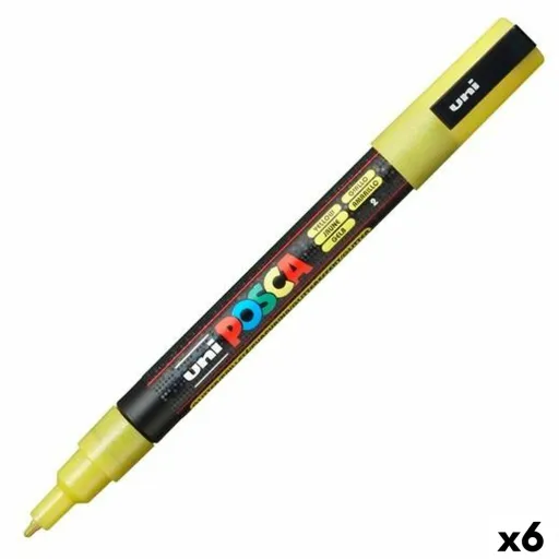 Marcador POSCA PC-3ML Amarelo (6 Unidades)