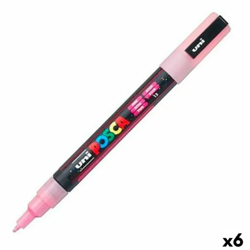 Marcador POSCA PC-3ML Cor de Rosa (6 Unidades)