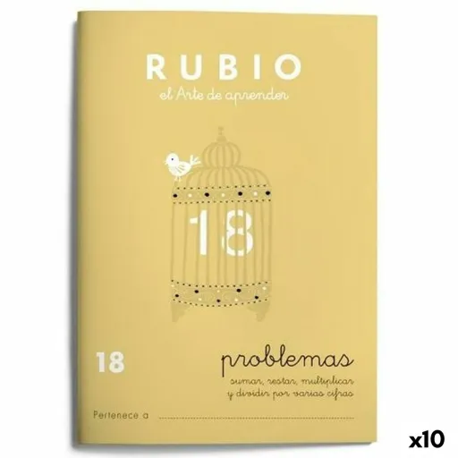 Caderno Quadriculado Rubio Nº 18 A5 Espanhol 20 Folhas (10 Unidades)