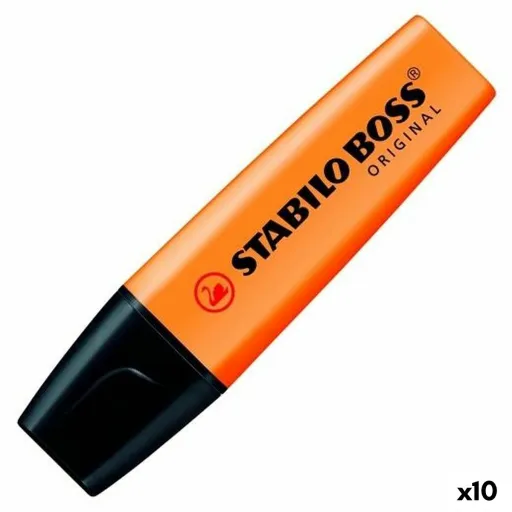 Marcador Fluorescente Stabilo Boss Laranja 10 Peças (10 Unidades)