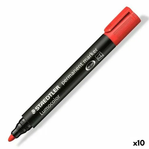 Rotulador Permanente Staedtler Lumocolor 352-2 Vermelho (10 Unidades)