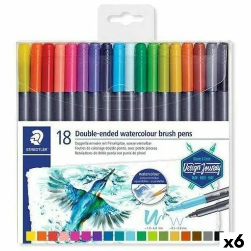 Conjunto de Canetas de Feltro Staedtler Design Journey Ponta Dupla (6 Peças) (6 Unidades)