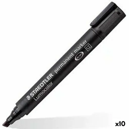 Rotulador Permanente Staedtler Lumocolor 350 Preto (10 Unidades)