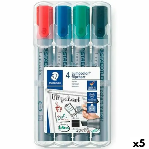 Conjunto de Canetas de Feltro Staedtler Ardósia Branca Multicolor (5 Unidades)