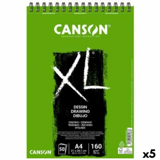 Bloco de Desenho Canson XL Drawing Branco A4 5 Unidades 50 Folhas 160 g/m2