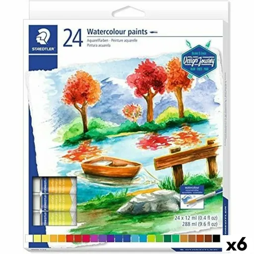 Conjunto de Pintura Aguarela Staedtler Design Journey 6 Peças 12 ml