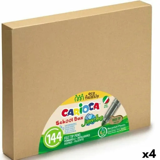 Conjunto de Canetas de Feltro Carioca Schoolbox Multicolor (4 Unidades)