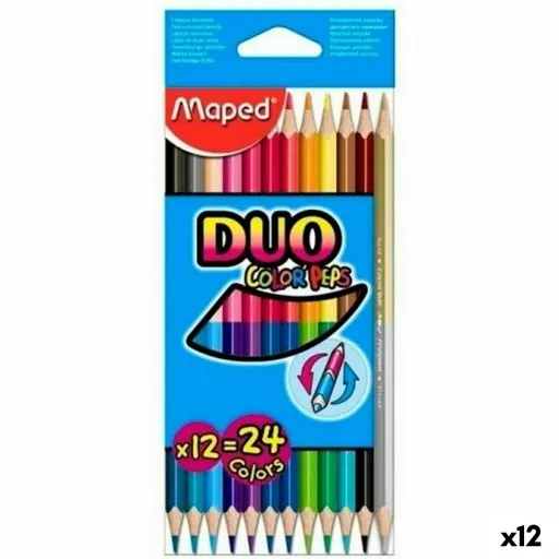 Lápis de Cores Maped Duo Color' Peps	 Multicolor 12 Peças Ponta Dupla (12 Unidades)