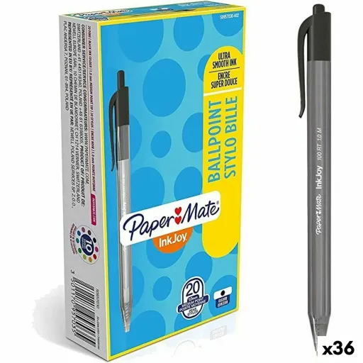 Caneta Paper Mate Inkjoy 20 Peças Preto 1 mm (36 Unidades)