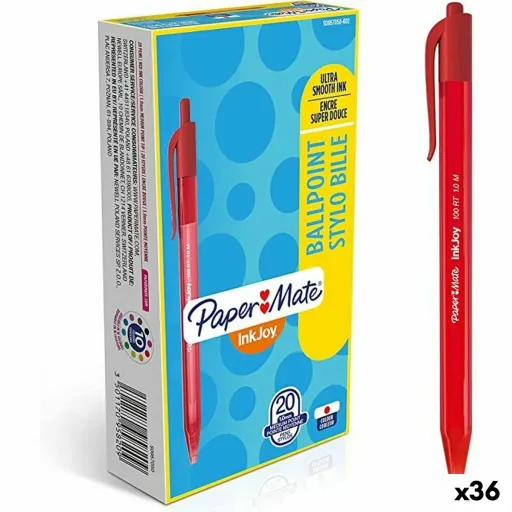 Caneta Paper Mate Inkjoy 20 Peças Vermelho 1 mm (36 Unidades)