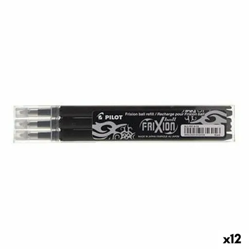 Conjunto de Recargas Pilot Frixion 0,7 Caneta 3 Peças Preto (12 Unidades)