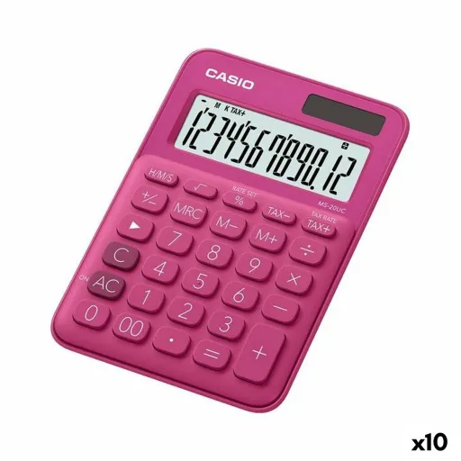 Calculadora Casio MS-20UC Fúcsia 2,3 x 10,5 x 14,95 cm (10 Unidades)