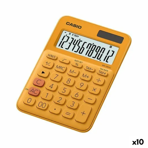 Calculadora Casio MS-20UC 2,3 x 10,5 x 14,95 cm Laranja (10 Unidades)