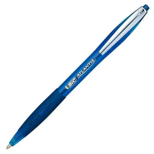 Caneta Bic Atlantis Soft 12 Unidades Azul 1 mm