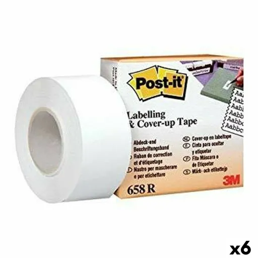 Fita Adesiva Post-it 658R Branco 25,4 mm x 17,7 m (6 Unidades)